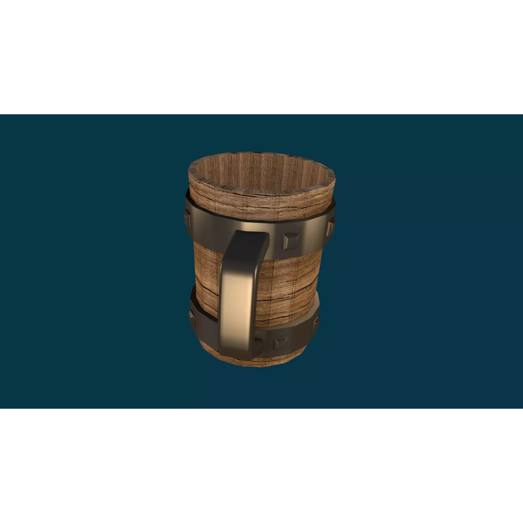 Beer Mug 3D Model – Realistic Kitchenware Asset, FBX, OBJ - View 6