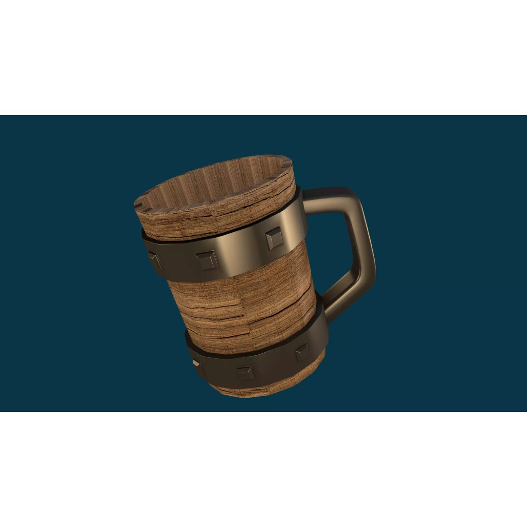 Beer Mug 3D Model – Realistic Kitchenware Asset, FBX, OBJ - View 7