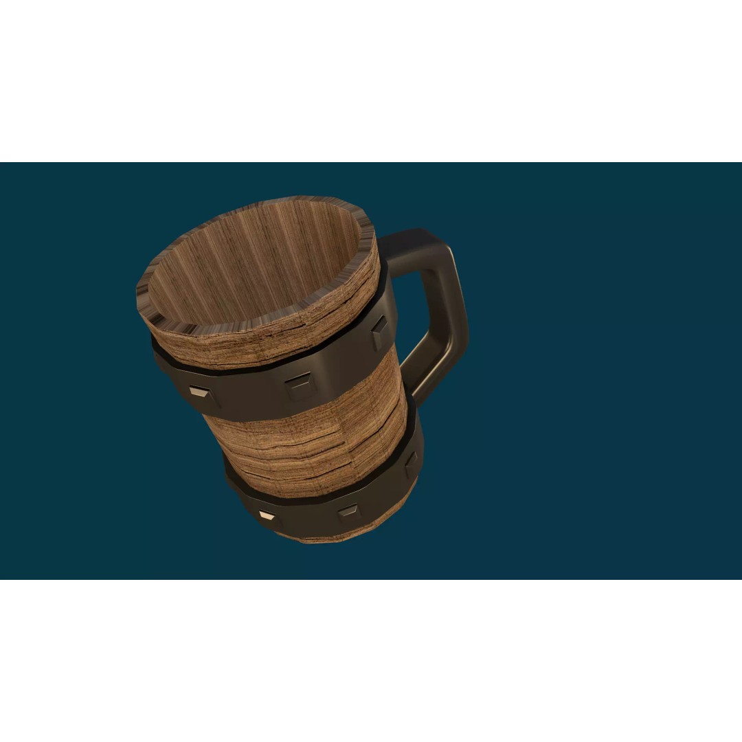 Beer Mug 3D Model – Realistic Kitchenware Asset, FBX, OBJ - View 8