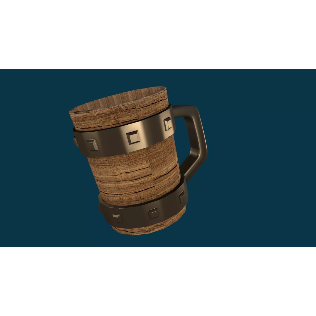 Beer Mug 3D Model – Realistic Kitchenware Asset, FBX, OBJ - View 9