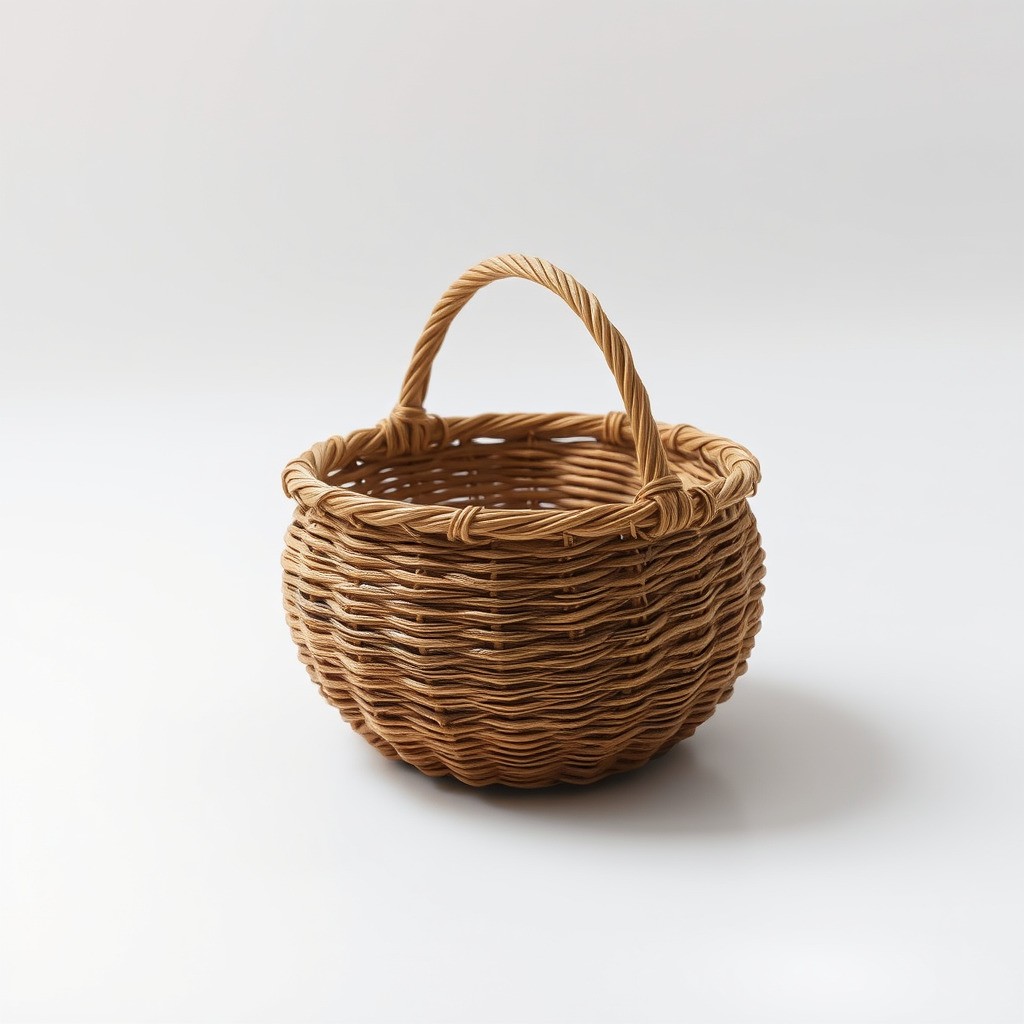 Woven Basket 3D Model – Intricate Low-Poly Design, FBX, PBR Textures - View 5