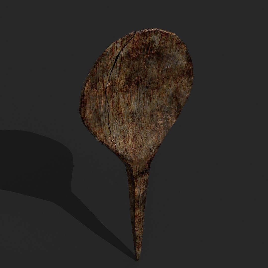 Medieval Spoon 3D Model – Low Poly PBR Kitchenware, FBX - View 12