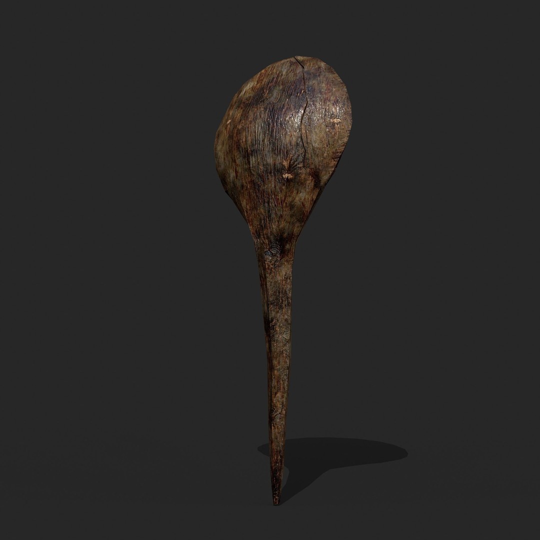 Medieval Spoon 3D Model – Low Poly PBR Kitchenware, FBX - View 16
