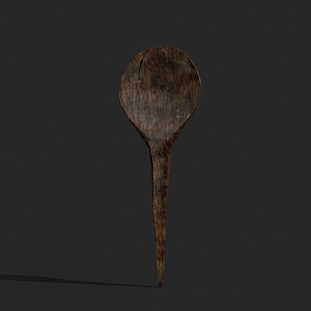 Medieval Spoon 3D Model – Low Poly PBR Kitchenware, FBX - View 17