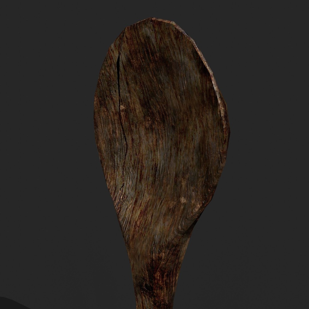 Medieval Spoon 3D Model – Low Poly PBR Kitchenware, FBX - View 18