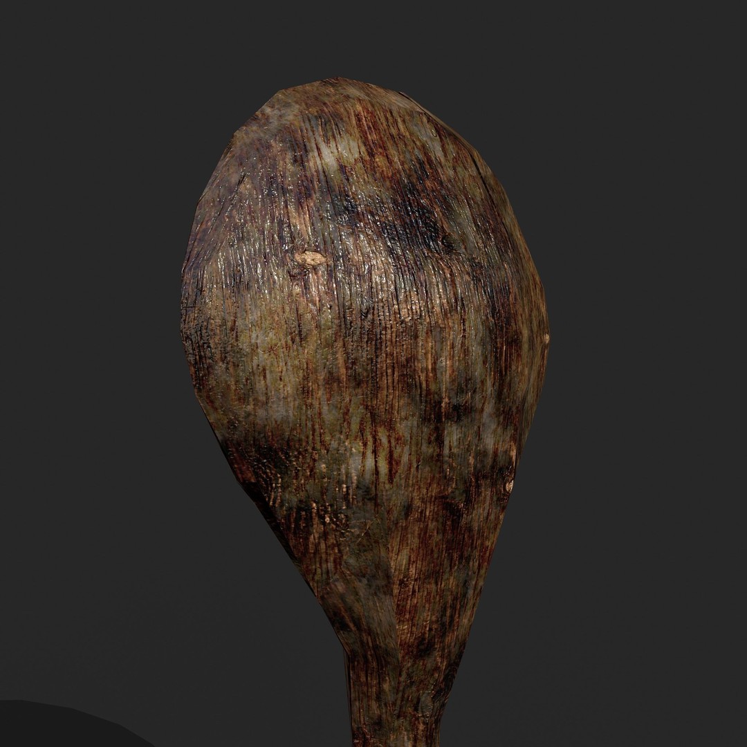 Medieval Spoon 3D Model – Low Poly PBR Kitchenware, FBX - View 19