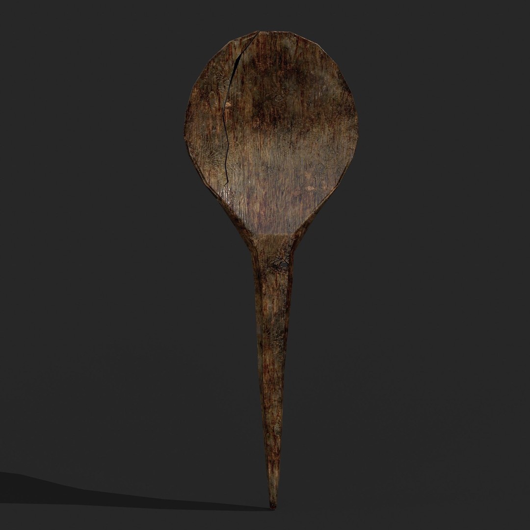 Medieval Spoon 3D Model – Low Poly PBR Kitchenware, FBX - View 22