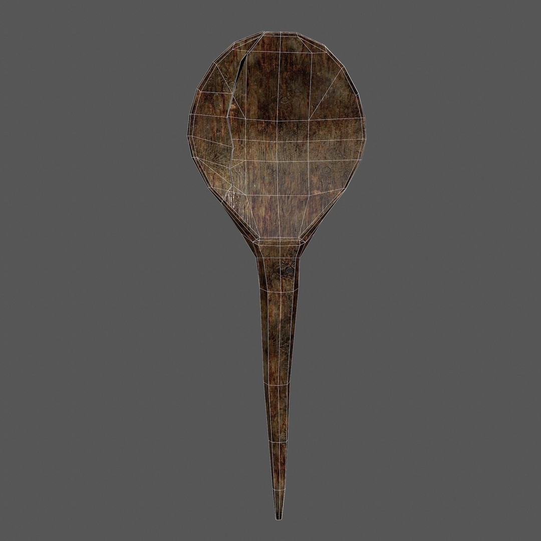 Medieval Spoon 3D Model – Low Poly PBR Kitchenware, FBX - View 23
