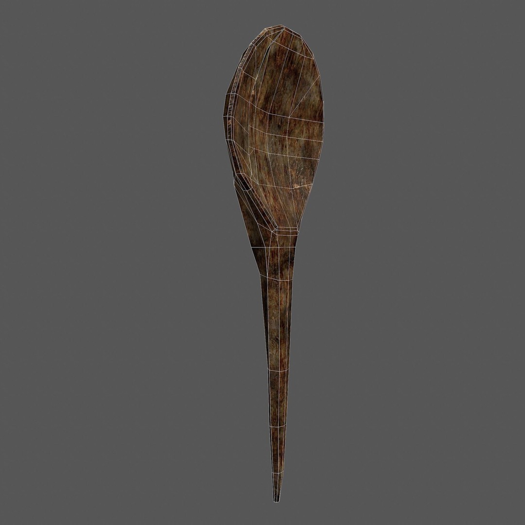 Medieval Spoon 3D Model – Low Poly PBR Kitchenware, FBX - View 24