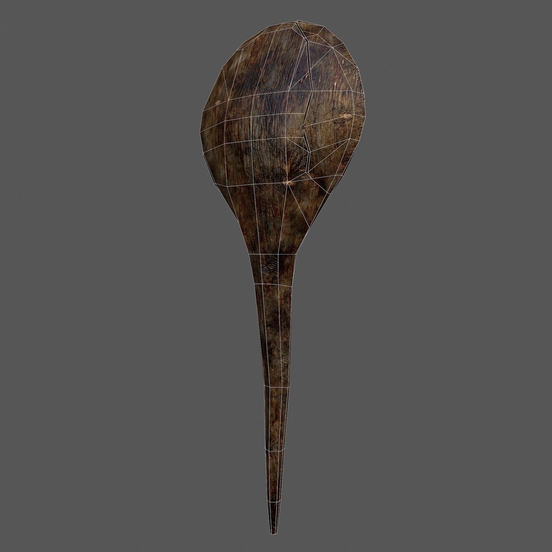 Medieval Spoon 3D Model – Low Poly PBR Kitchenware, FBX - View 26