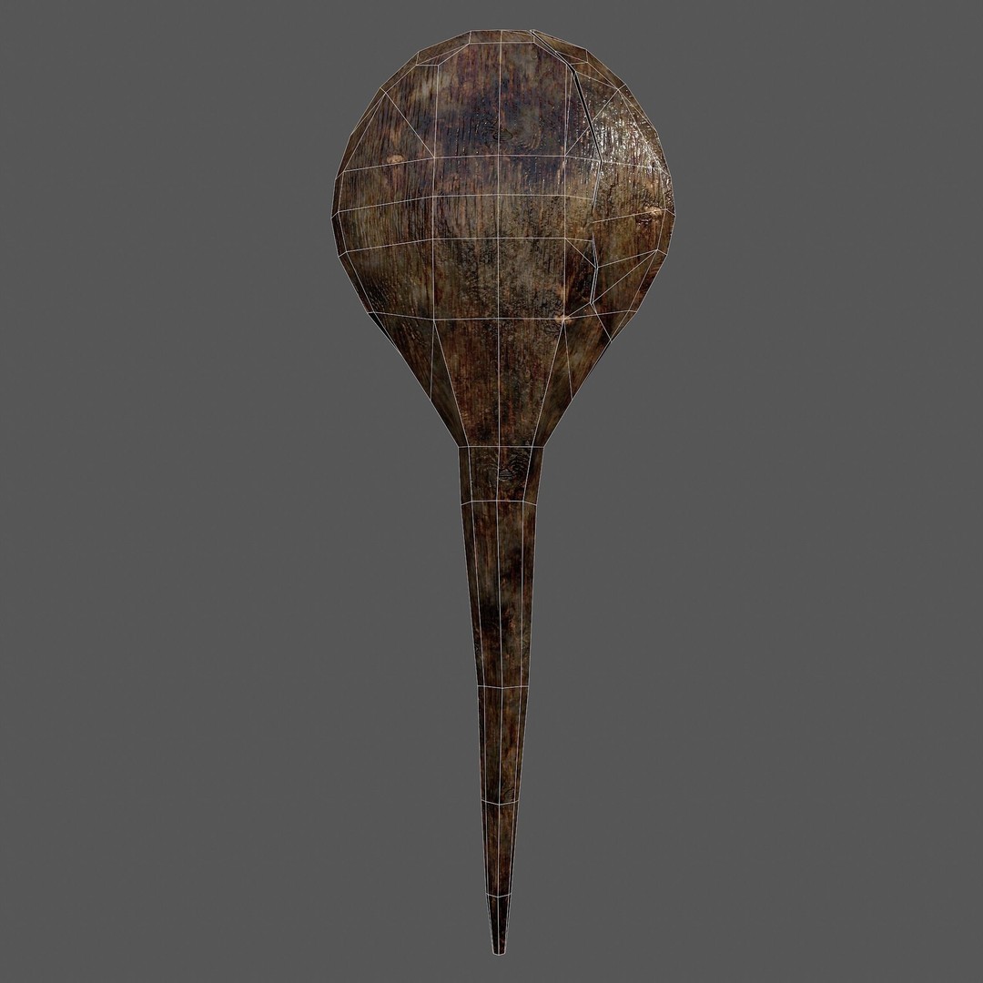 Medieval Spoon 3D Model – Low Poly PBR Kitchenware, FBX - View 27