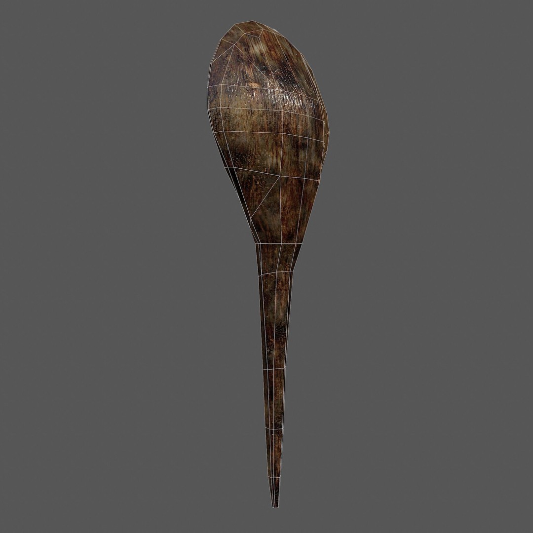 Medieval Spoon 3D Model – Low Poly PBR Kitchenware, FBX - View 28