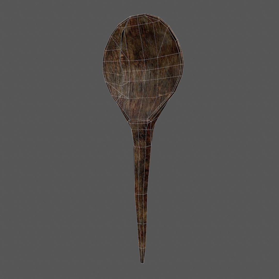 Medieval Spoon 3D Model – Low Poly PBR Kitchenware, FBX - View 30