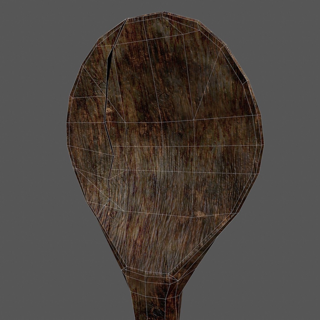 Medieval Spoon 3D Model – Low Poly PBR Kitchenware, FBX - View 31
