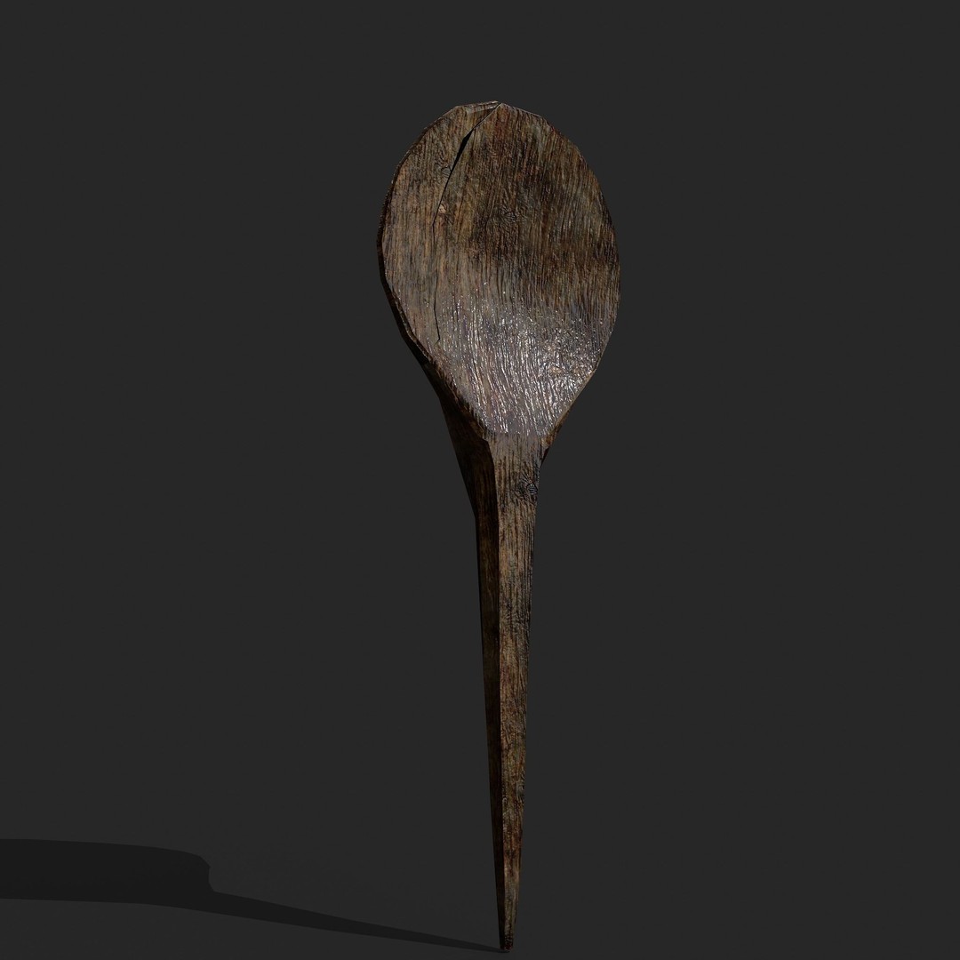 Medieval Spoon 3D Model – Low Poly PBR Kitchenware, FBX - View 5