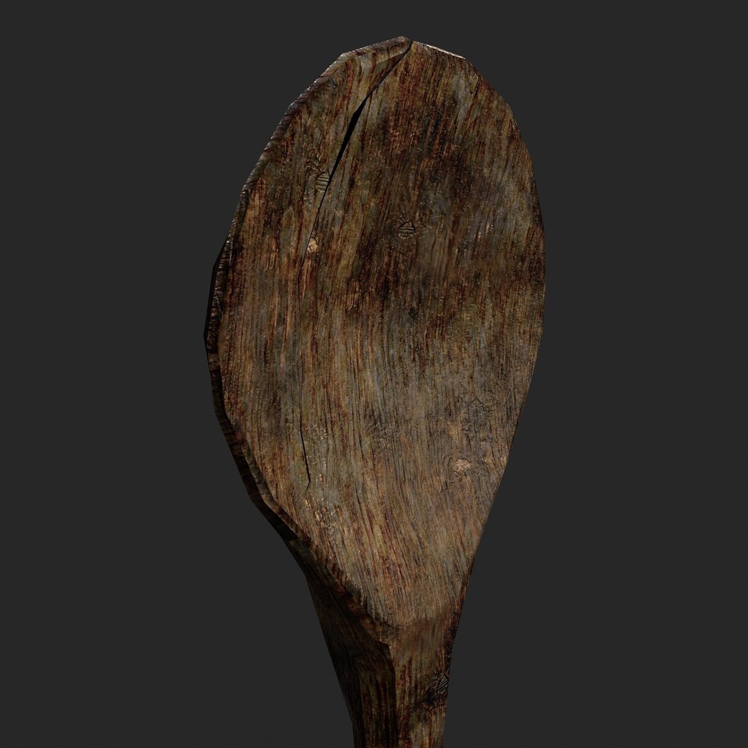 Medieval Spoon 3D Model – Low Poly PBR Kitchenware, FBX - View 8