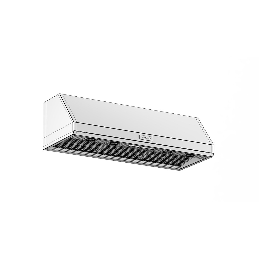 Kitchenaid Range Hood KVWC908JSS 3D Model – High Poly PBR Asset, FBX - View 5