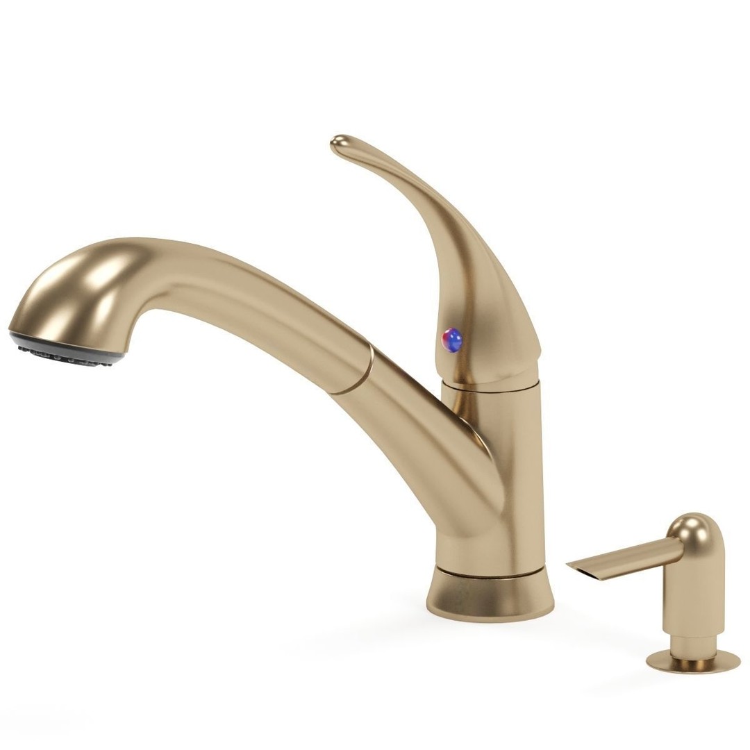 Delta Kitchen Faucet 3D Model – Classic Design, PBR Textures, FBX/OBJ