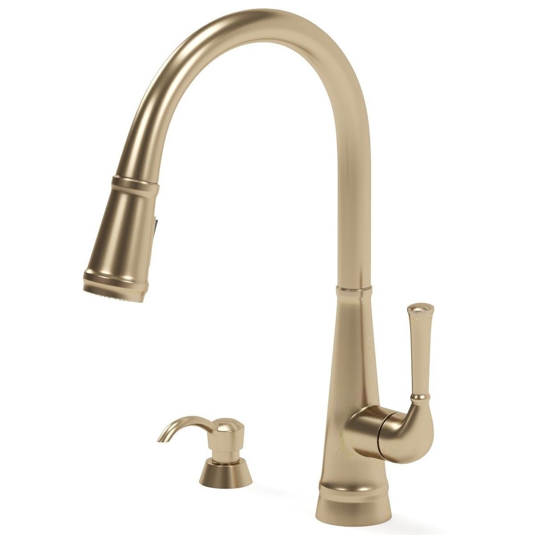 Delta Kitchen Faucet 3D Model – Classic Design, PBR Textures, FBX/OBJ - View 11