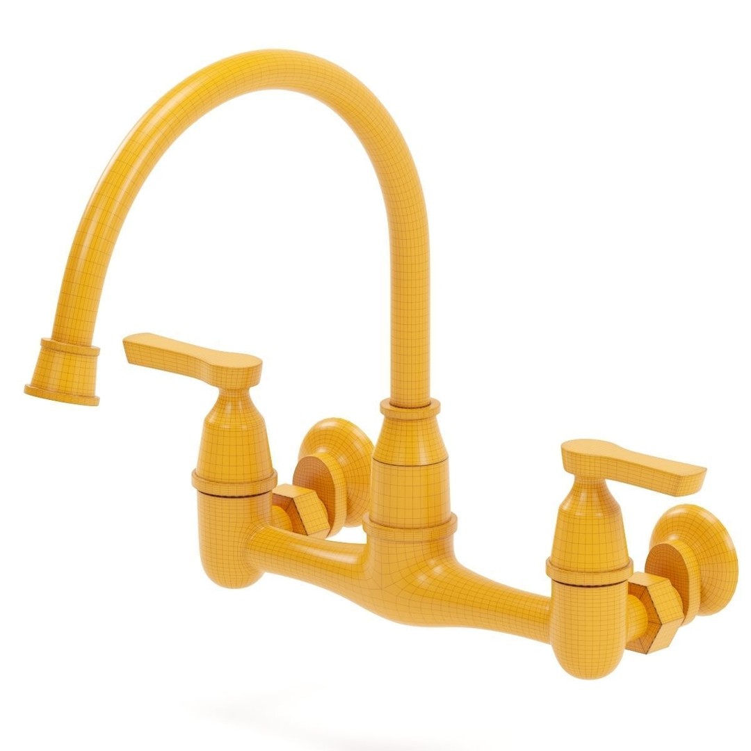 Delta Kitchen Faucet 3D Model – Classic Design, PBR Textures, FBX/OBJ - View 12