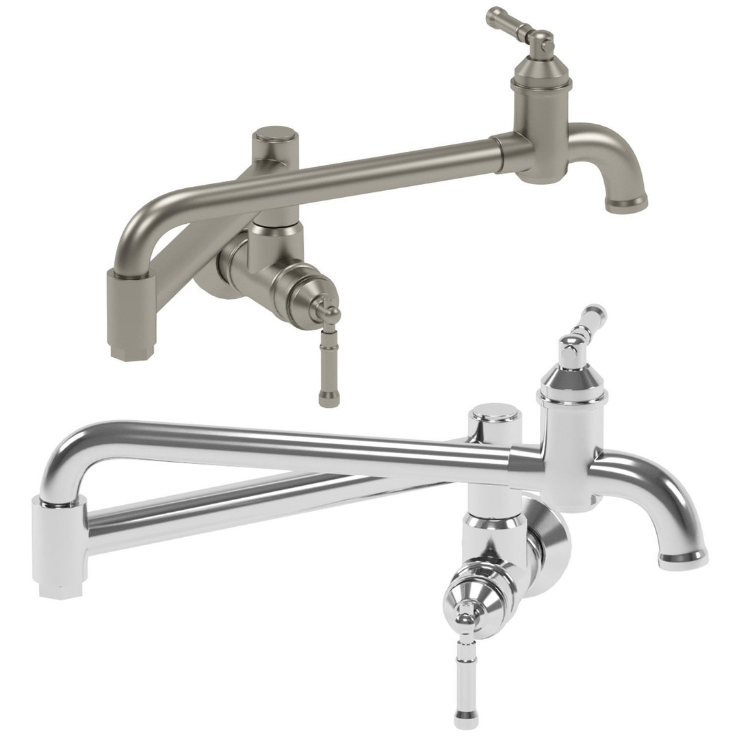 Delta Kitchen Faucet 3D Model – Classic Design, PBR Textures, FBX/OBJ - View 5