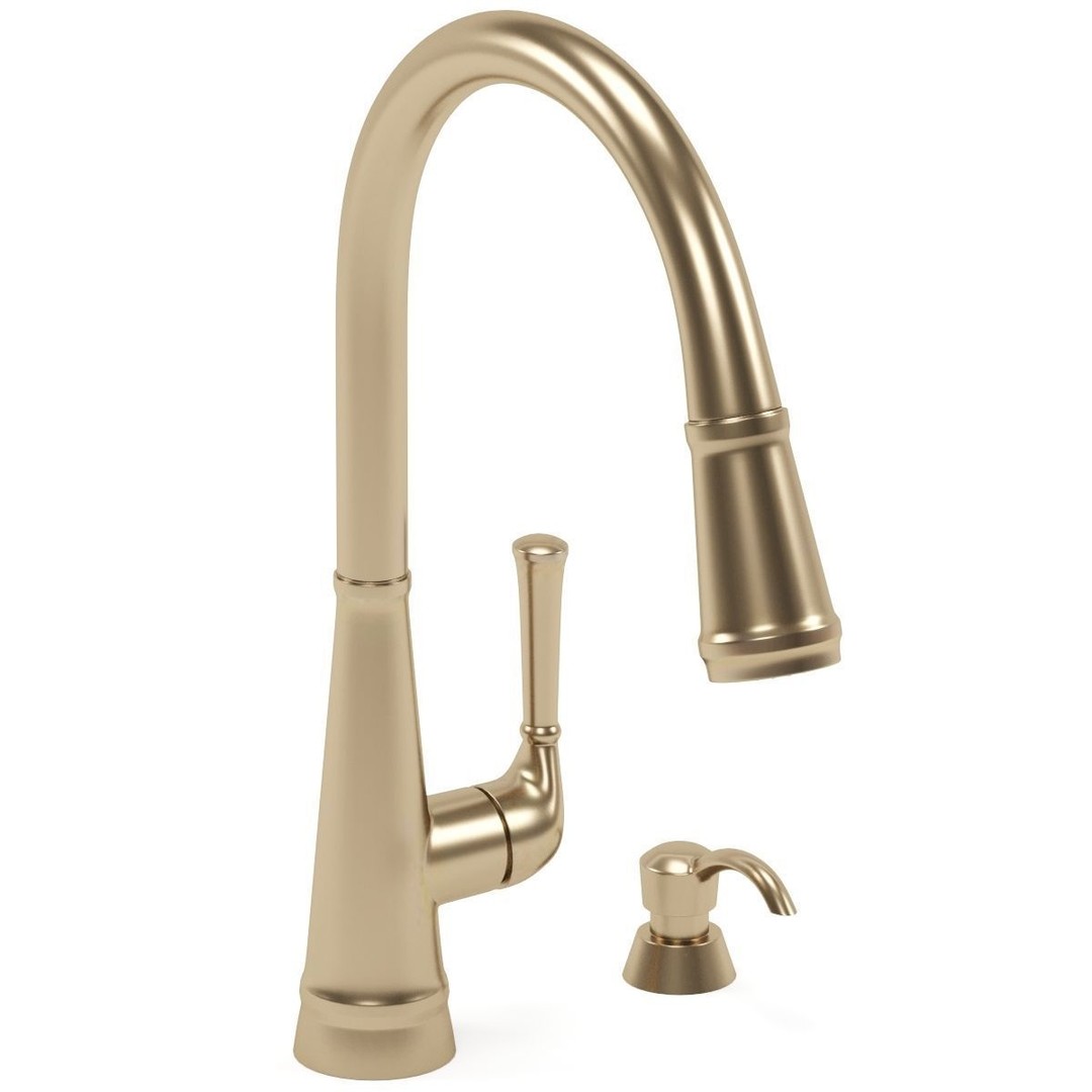 Delta Kitchen Faucet 3D Model – Classic Design, PBR Textures, FBX/OBJ - View 6