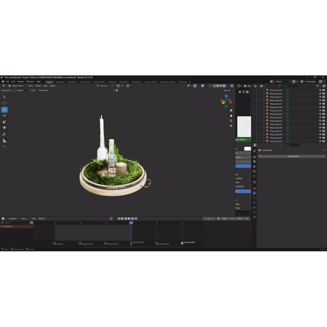 Christmas Decoration 3D Model – Photorealistic Interior Asset, Blender, FBX, OBJ