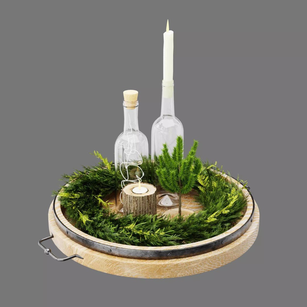 Christmas Decoration 3D Model – Photorealistic Interior Asset, Blender, FBX, OBJ - View 2