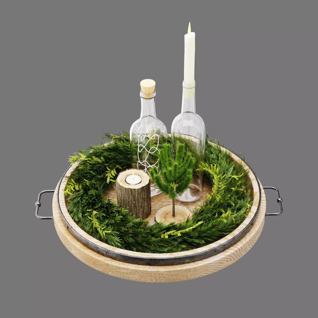 Christmas Decoration 3D Model – Photorealistic Interior Asset, Blender, FBX, OBJ - View 3