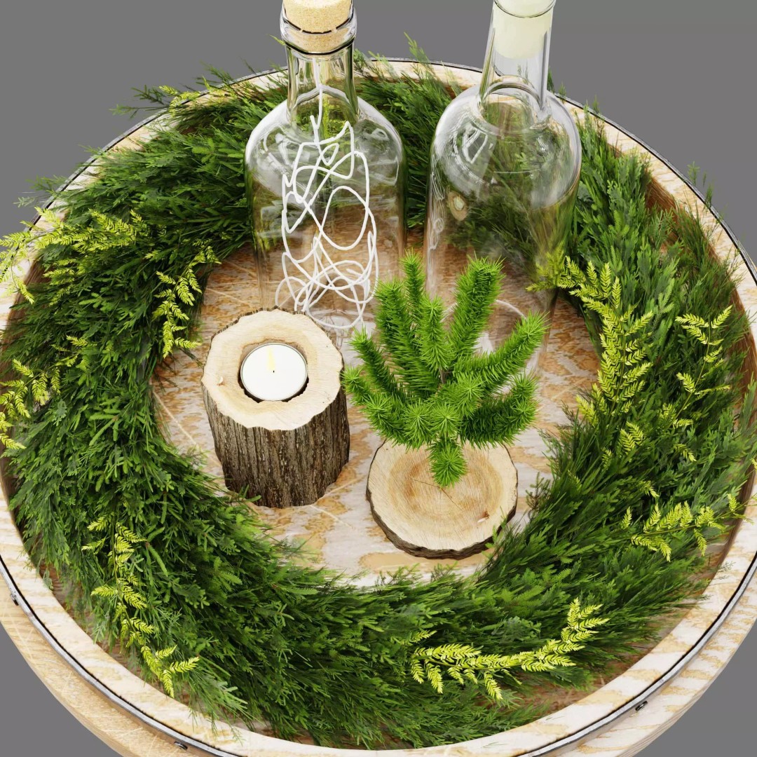 Christmas Decoration 3D Model – Photorealistic Interior Asset, Blender, FBX, OBJ - View 4