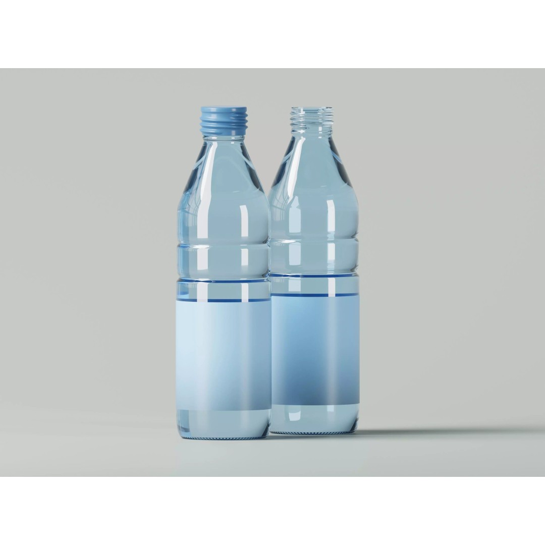 Water Bottle 3D Model – Low Poly PBR Asset, FBX, OBJ - View 2