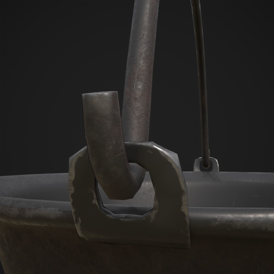 Cooking Pot 3D Model – Low Poly PBR Asset for Games, FBX - View 12