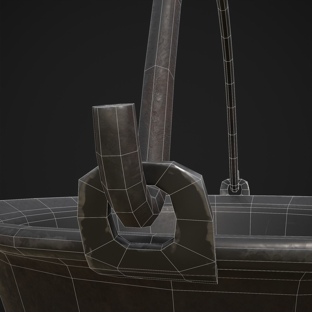 Cooking Pot 3D Model – Low Poly PBR Asset for Games, FBX - View 13