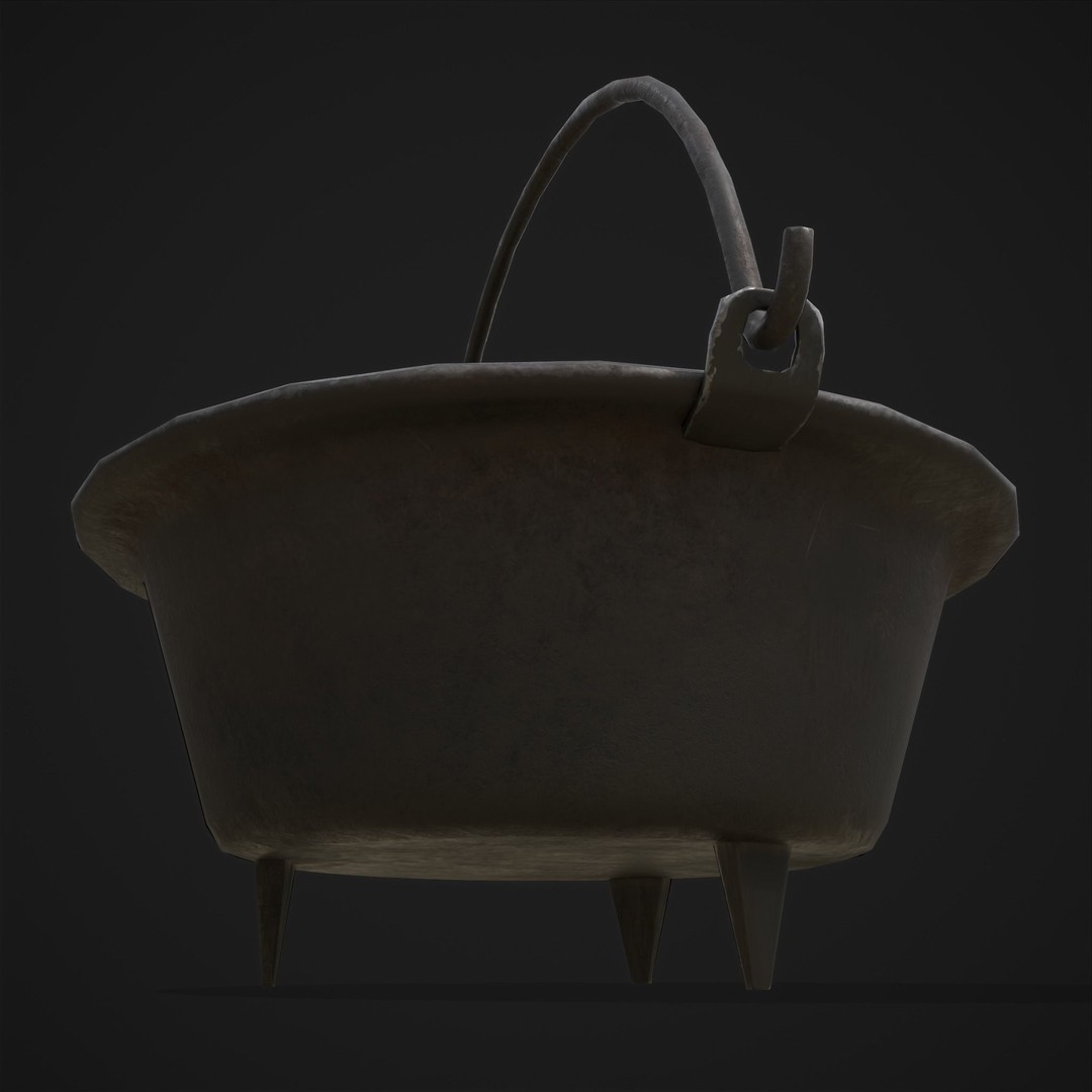 Cooking Pot 3D Model – Low Poly PBR Asset for Games, FBX - View 14