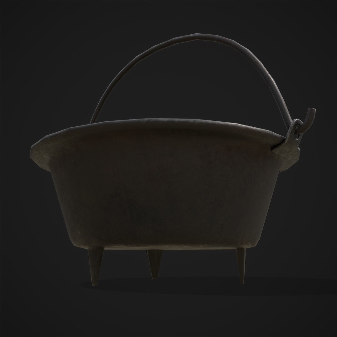 Cooking Pot 3D Model – Low Poly PBR Asset for Games, FBX - View 18