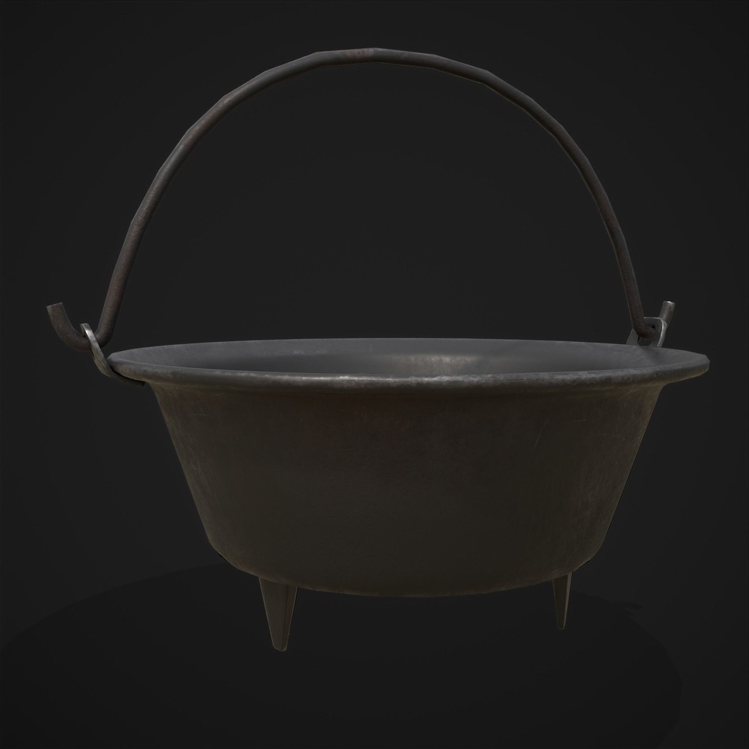 Cooking Pot 3D Model – Low Poly PBR Asset for Games, FBX - View 20