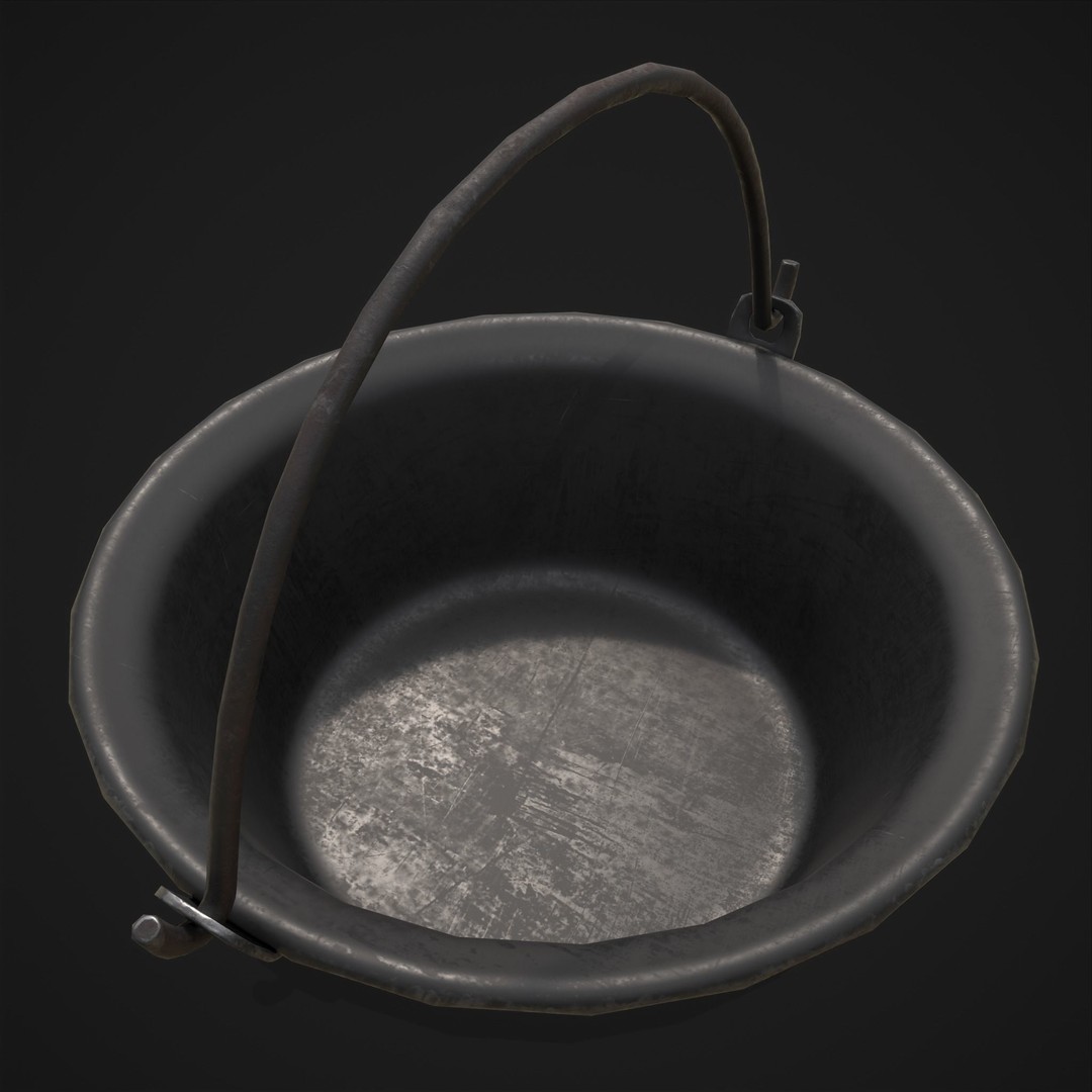Cooking Pot 3D Model – Low Poly PBR Asset for Games, FBX - View 4