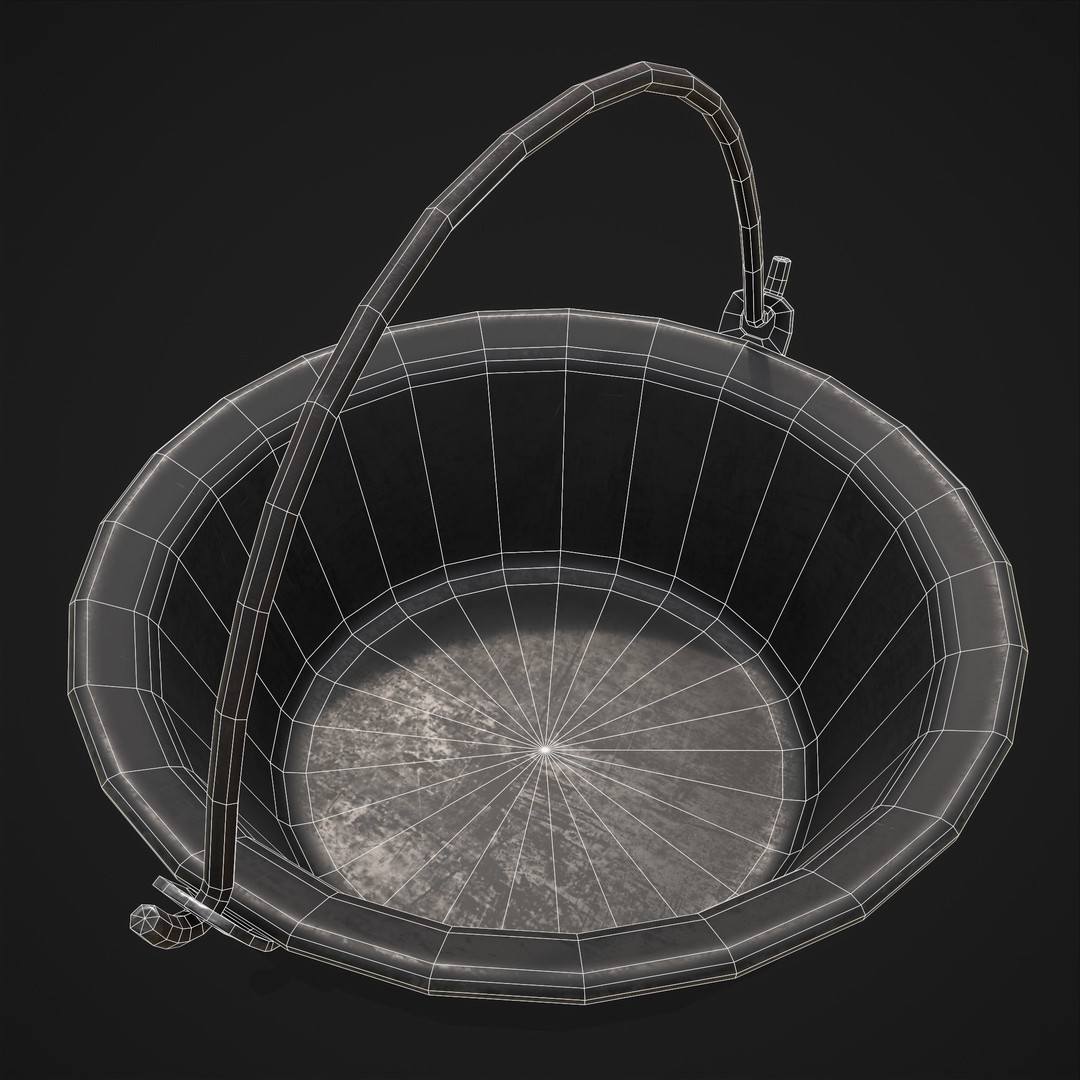 Cooking Pot 3D Model – Low Poly PBR Asset for Games, FBX - View 5