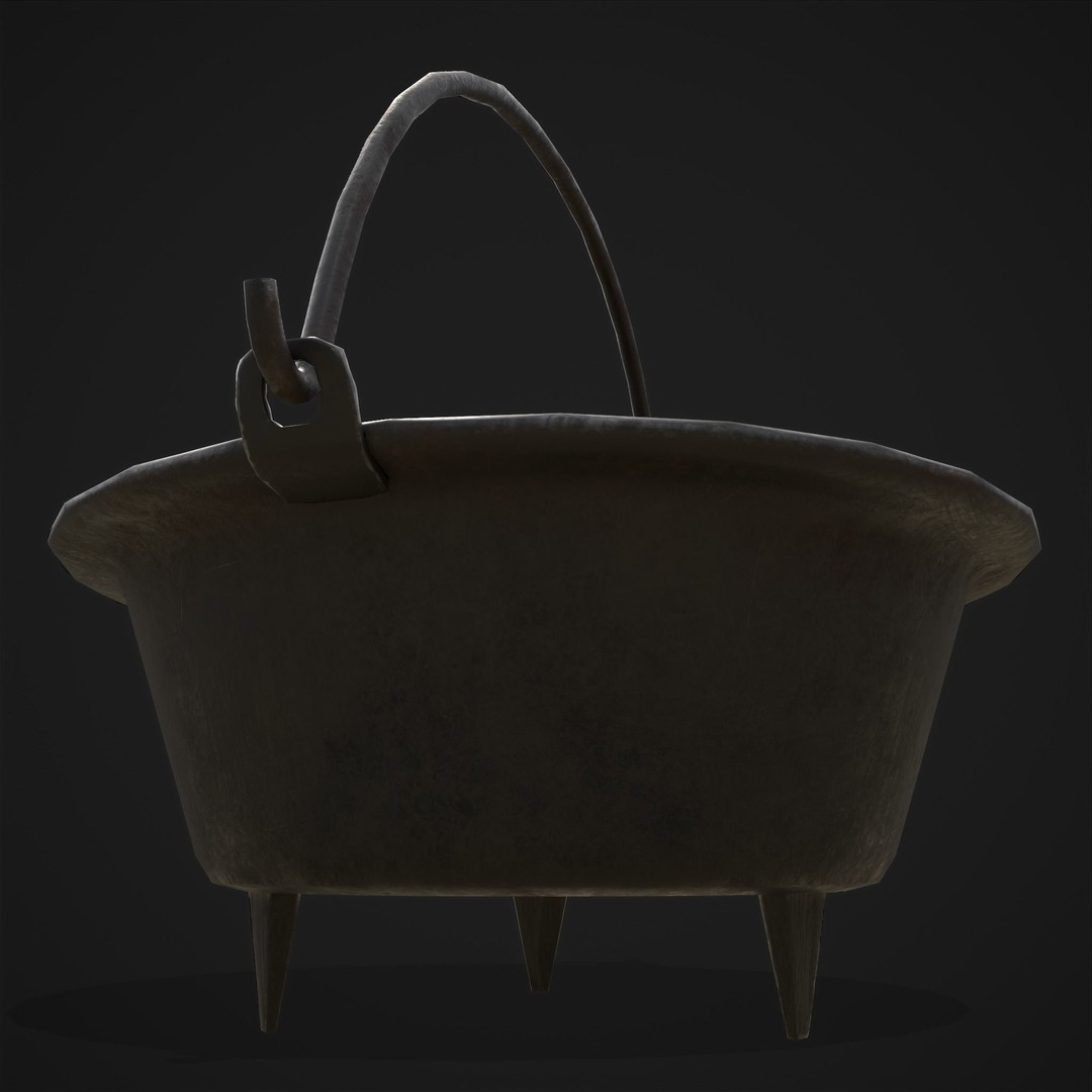 Cooking Pot 3D Model – Low Poly PBR Asset for Games, FBX - View 6