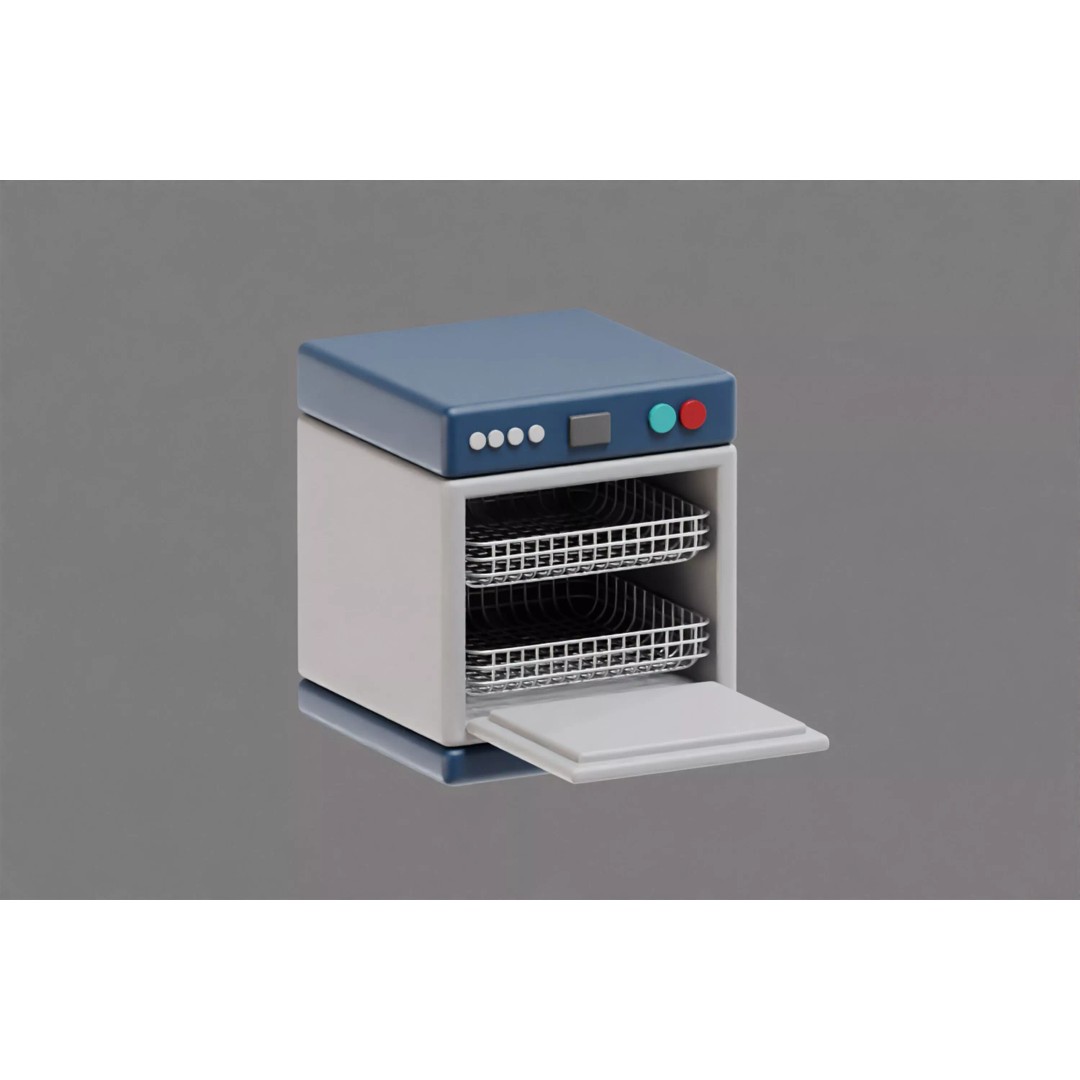 Dishwasher 3D Model – Low Poly Cartoon Appliance, FBX & OBJ Formats - View 2