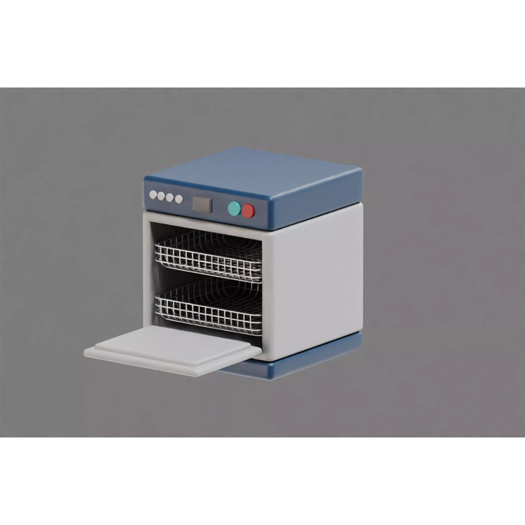 Dishwasher 3D Model – Low Poly Cartoon Appliance, FBX & OBJ Formats - View 3