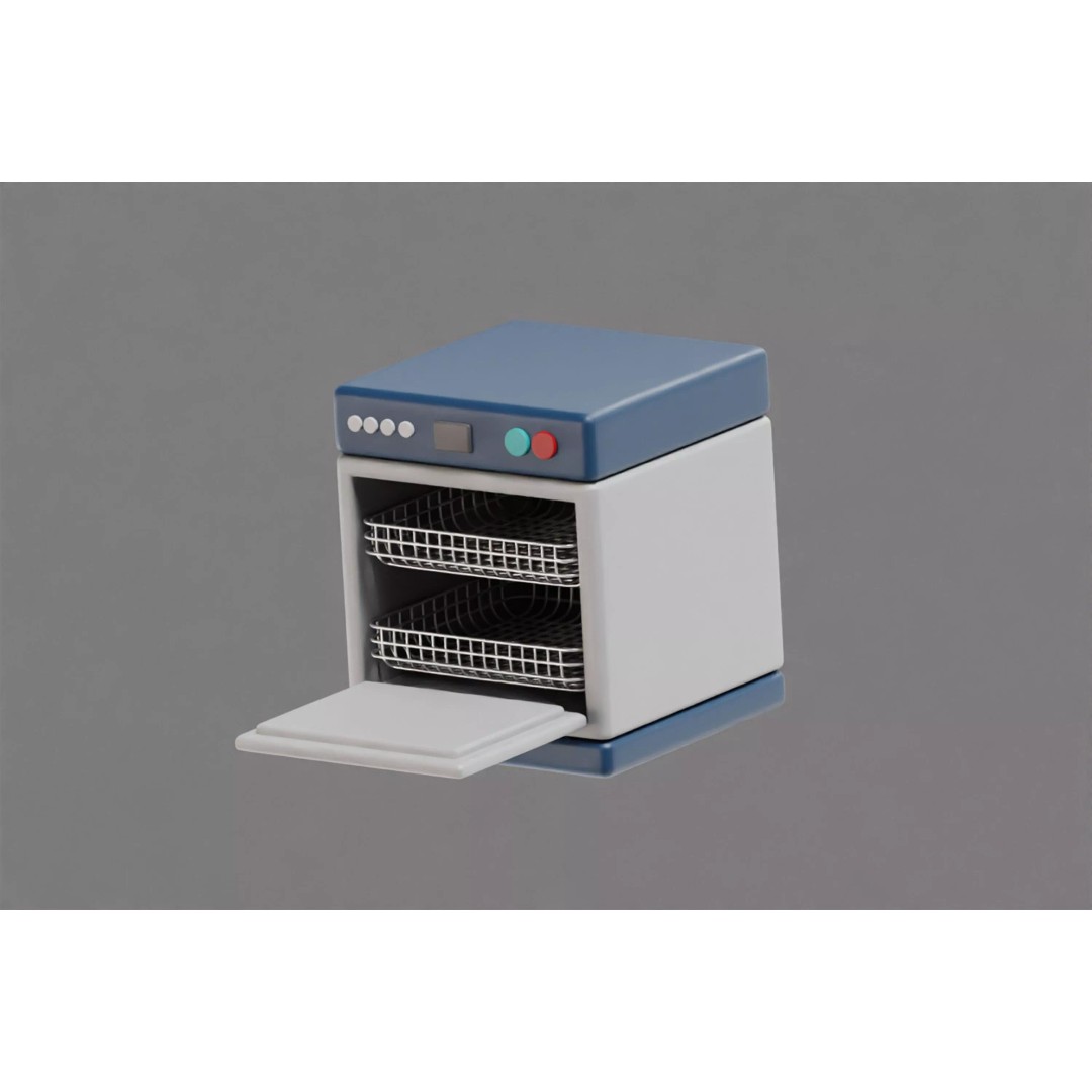 Dishwasher 3D Model – Low Poly Cartoon Appliance, FBX & OBJ Formats - View 5