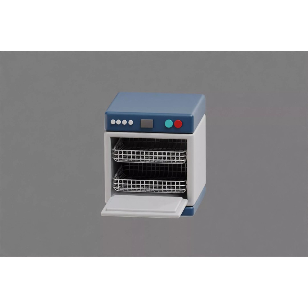 Dishwasher 3D Model – Low Poly Cartoon Appliance, FBX & OBJ Formats - View 6