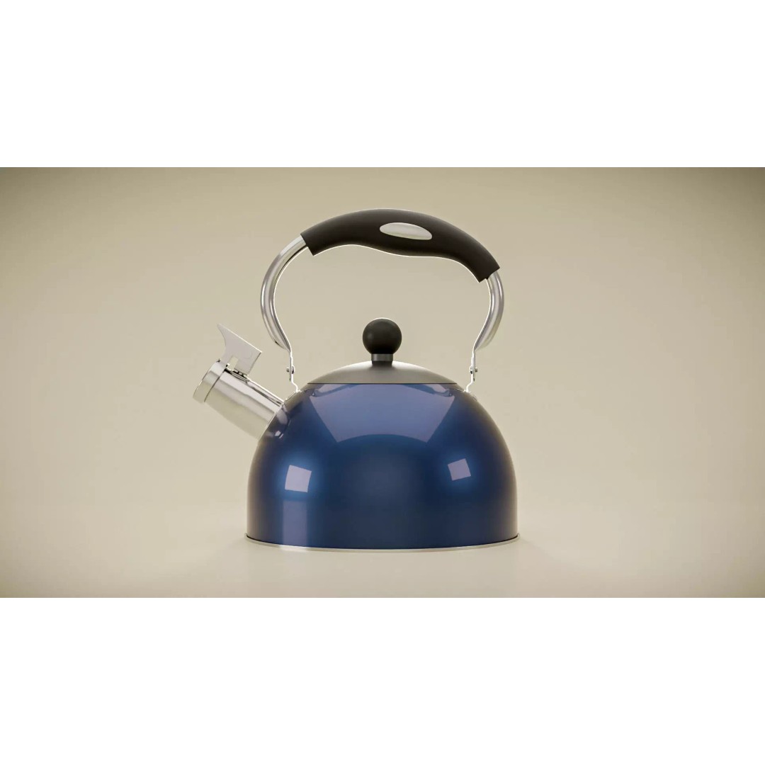 Realistic Kettle 3D Model – Low Poly Blender Asset for Kitchen - View 2