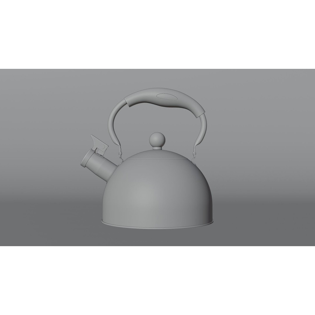 Realistic Kettle 3D Model – Low Poly Blender Asset for Kitchen - View 5