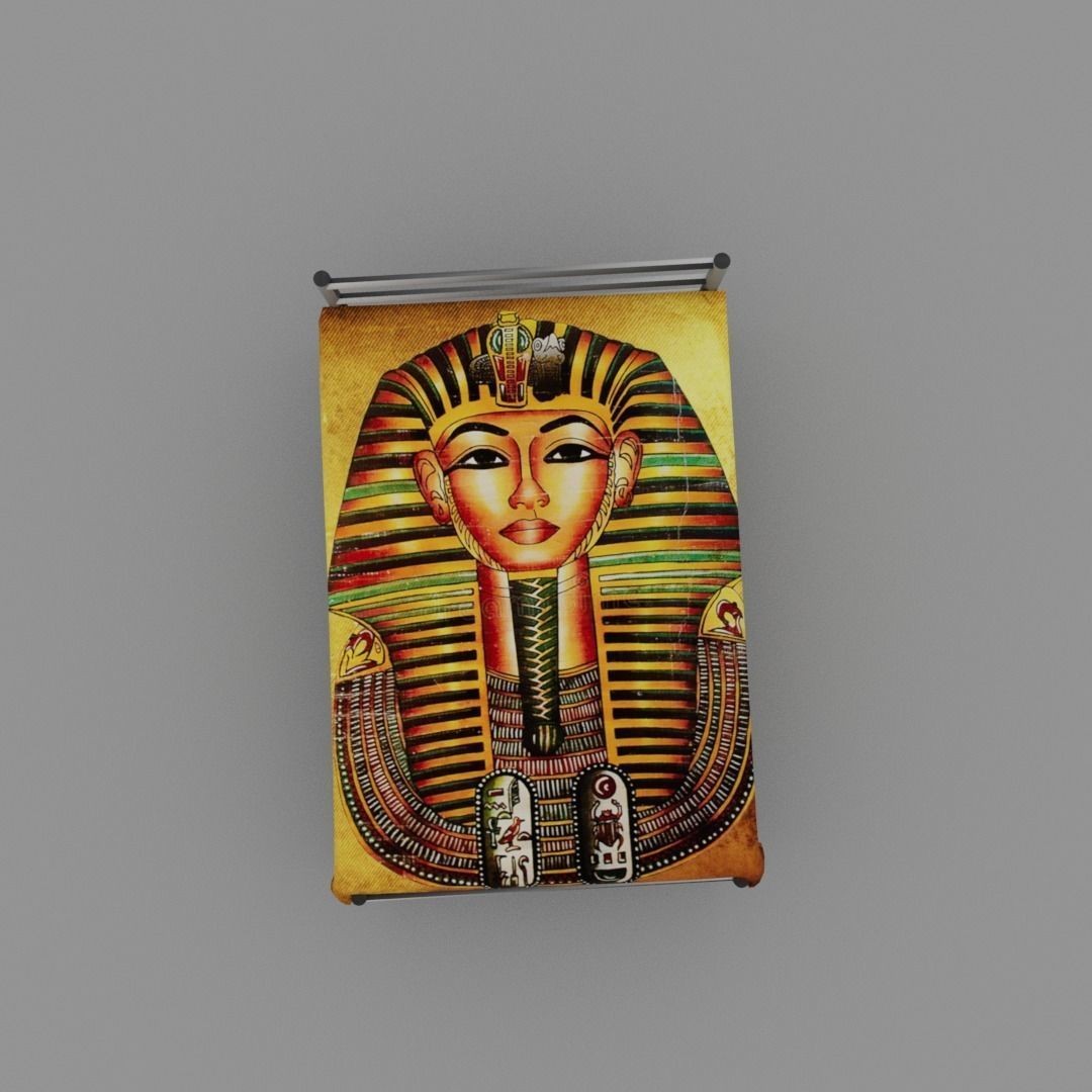 Egyptian Pharaoh Bed 3D Model – Low Poly Game-Ready Asset, FBX, OBJ - View 15