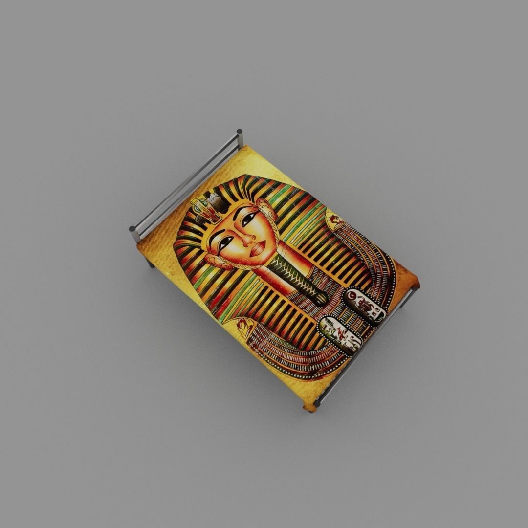 Egyptian Pharaoh Bed 3D Model – Low Poly Game-Ready Asset, FBX, OBJ - View 3