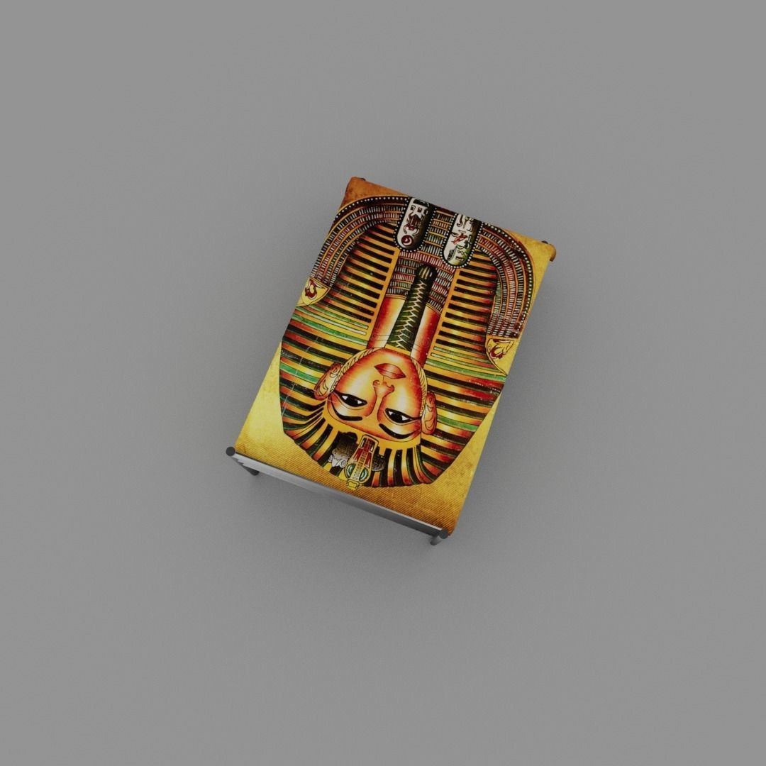 Egyptian Pharaoh Bed 3D Model – Low Poly Game-Ready Asset, FBX, OBJ - View 6