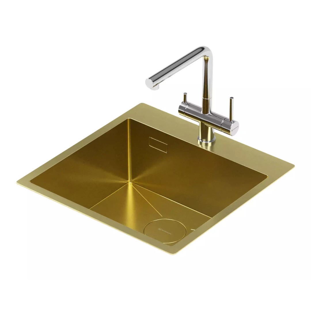 OMOIKIRI Kitchen Sink 3D Model – PBR Textured, FBX, OBJ - View 2
