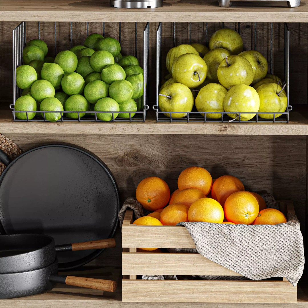 Kitchen Accessories 3D Model – High Poly Kitchenware, FBX, OBJ - View 4